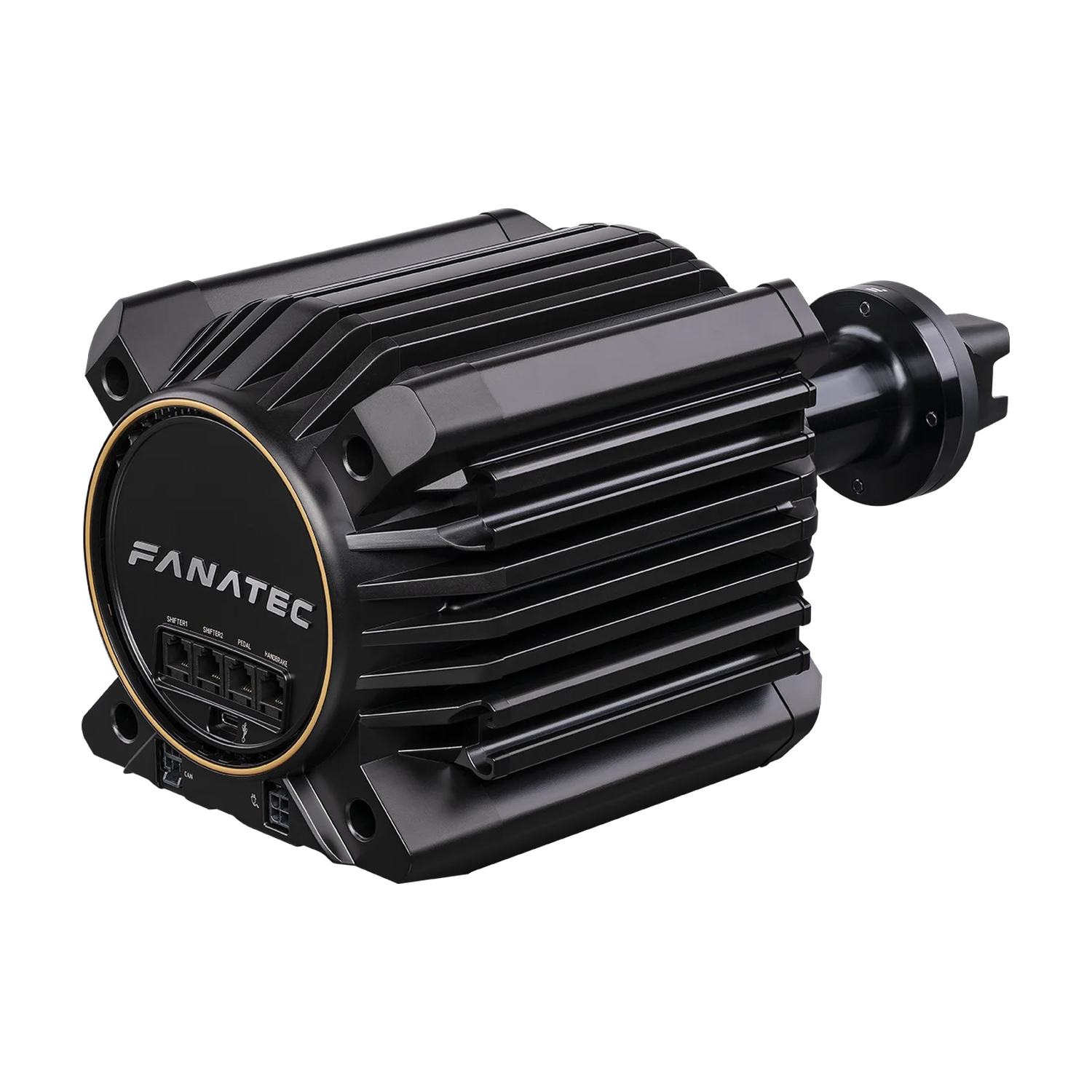 Fanatec ClubSFanatec Podium DD 25 Nm widok od tyłu pod katemport DD z aluminiowym QR2 Base-Side Type-F